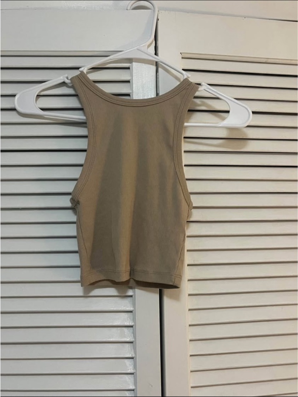 Set of 2 Zara Ribbed Crop Tank Tops - High Neck/Racerback - Size Small